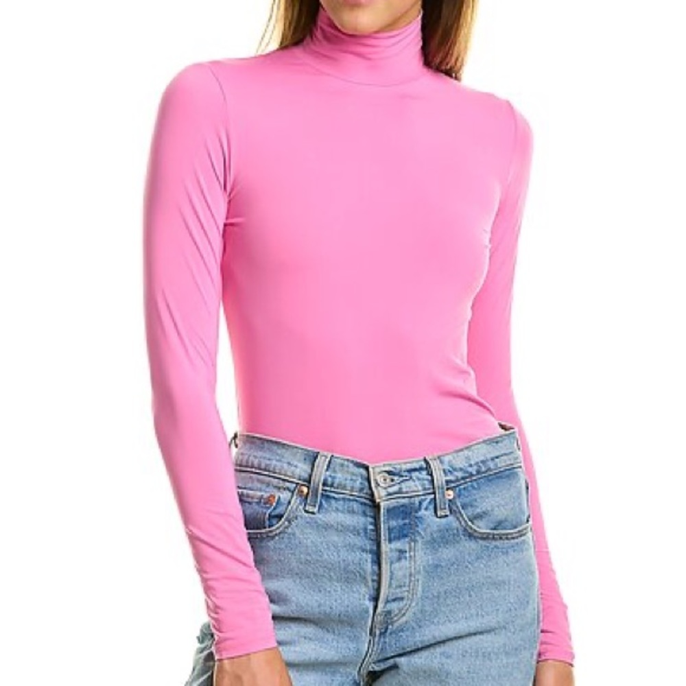 Majestic Stretch Turtleneck, Pink, Size 2, new with tag